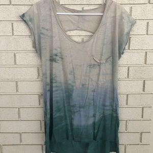 Open back ombré top